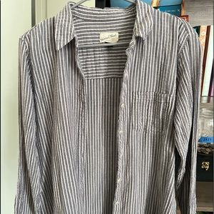 striped button up